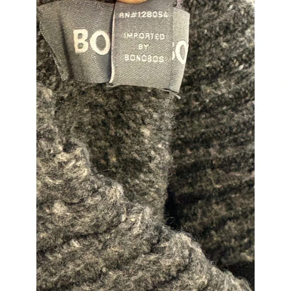 Bonobos Sweater Mens XL Gray Speckled Mock Neck Wool Alpaca Blend Pullover